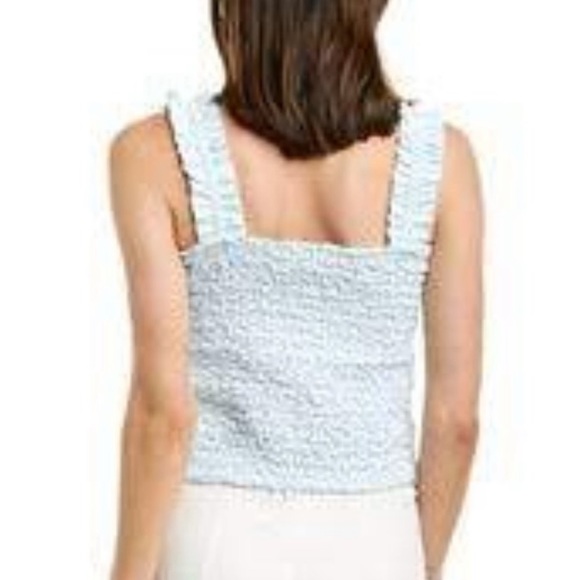 Petersyn X Revolve Tami Aqua cropped tank smocked - Picture 2 of 7